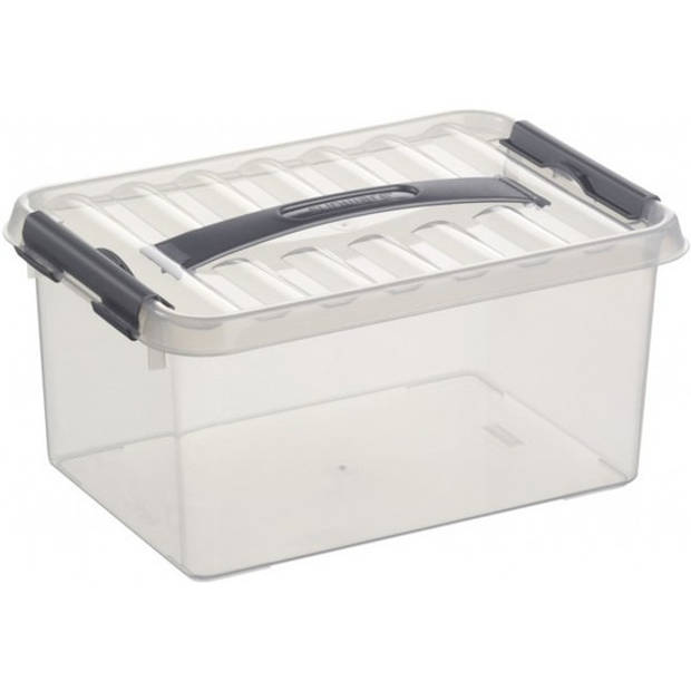 Opberg boxen set van 4 stuks in 4 en 6 Liter kunststof met deksel - Opbergbox