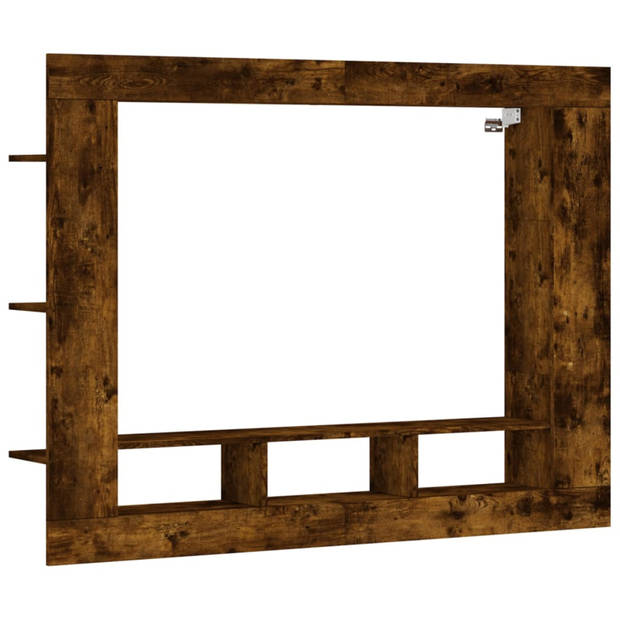 vidaXL Tv-meubel 152x22x113 cm bewerkt hout gerookt eikenkleurig