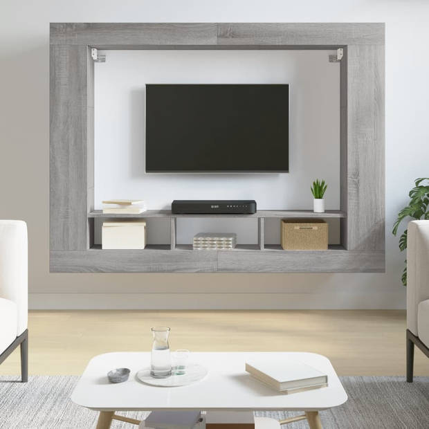 The Living Store TV-meubel - Trendy en praktisch - Wandgemonteerd tv-kastje - Afmetingen- 152 x 22 x 113 cm - Ken-