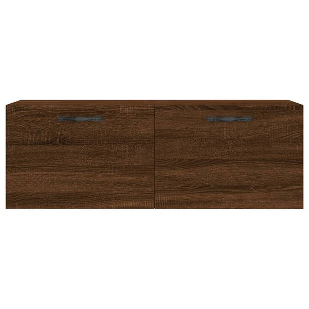 vidaXL Wandkast 100x36,5x35 cm bewerkt hout bruin eikenkleur