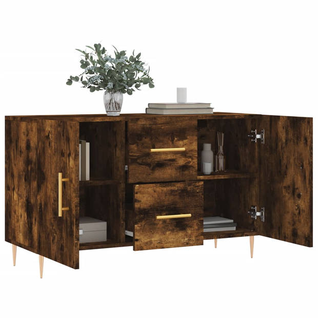 The Living Store Dressoir - - Dressoirs - 100 x 36 x 60 cm - gerookt eiken