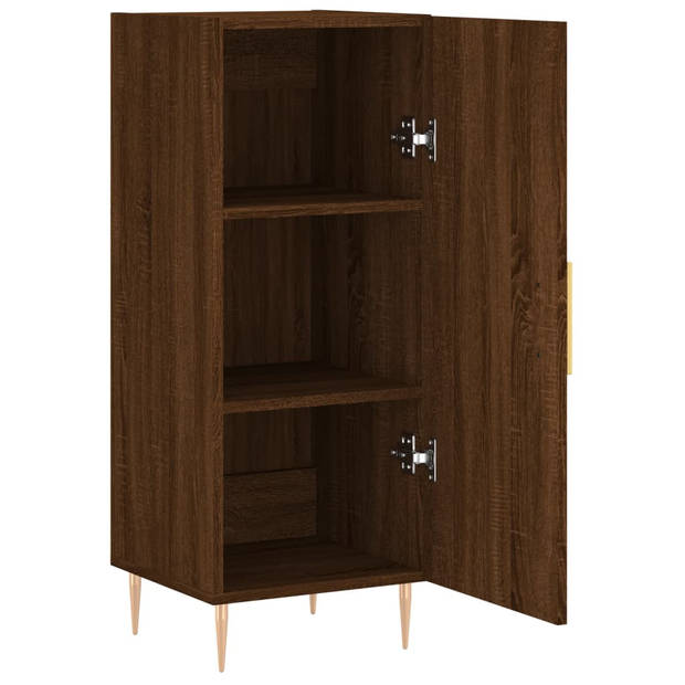 The Living Store Dressoir Modern Bijzetkast - 34.5 x 34 x 90 cm - Bruineiken