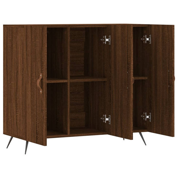 vidaXL Dressoir 90x34x80 cm bewerkt hout bruin eikenkleur