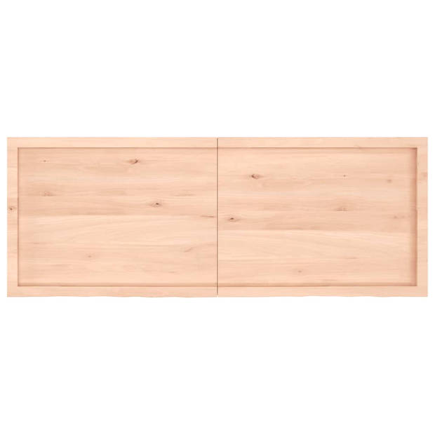 vidaXL Wandschap 160x60x(2-6) cm onbehandeld massief eikenhout