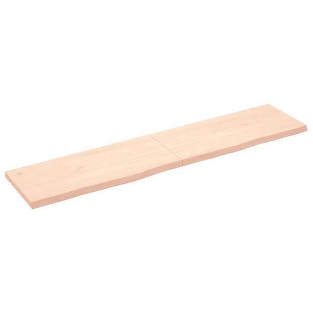 vidaXL Wandschap 180x40x(2-4) cm onbehandeld massief eikenhout