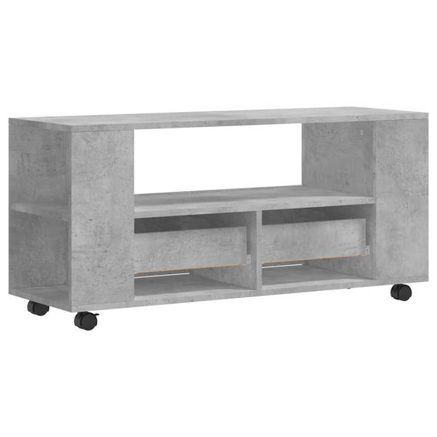 vidaXL Tv-meubel 102x34,5x43 cm bewerkt hout betongrijs