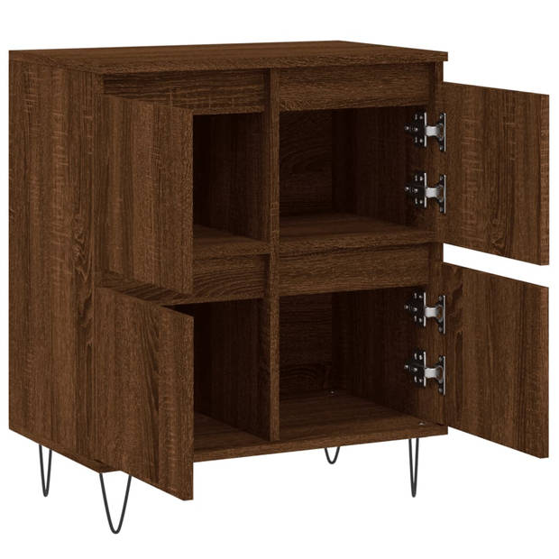 The Living Store Dressoir - Buffetkast - 60 x 35 x 70 cm - Bruineiken - Met opbergruimte