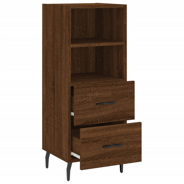 vidaXL Dressoir 34,5x34x90 cm bewerkt hout bruin eikenkleur