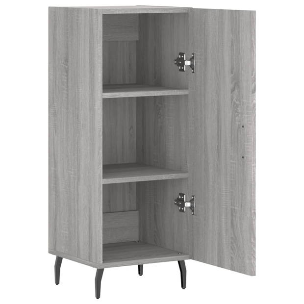 The Living Store Dressoir - Modern - Bijzetkast - 34.5 x 34 x 90 cm - Grijs Sonoma Eiken - Hoge kwaliteit