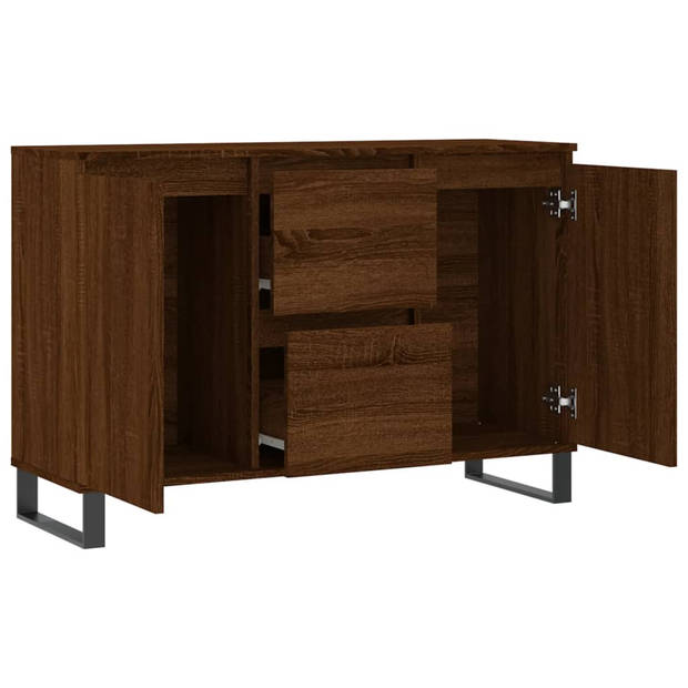 vidaXL Dressoir 104x35x70 cm bewerkt hout bruin eikenkleur