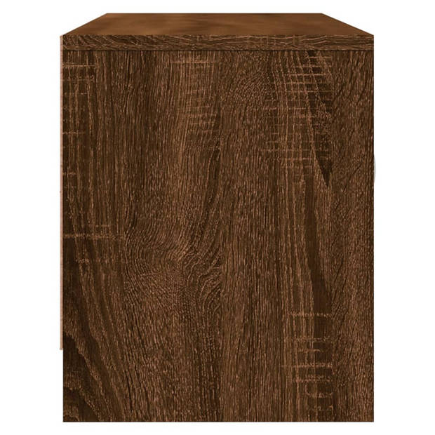 vidaXL Tv-meubel 102x30x37,5 cm bewerkt hout bruin eikenkleur