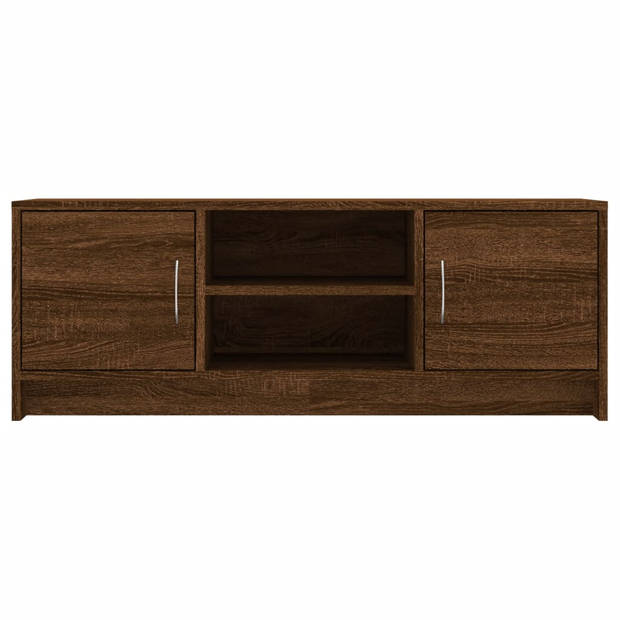 vidaXL Tv-meubel 102x30x37,5 cm bewerkt hout bruin eikenkleur