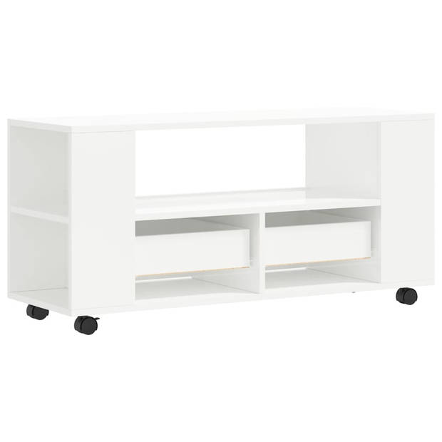 The Living Store TV-meubel - Trendy - TV-meubel - 102 x 34.5 x 43 cm - Hoogglans wit