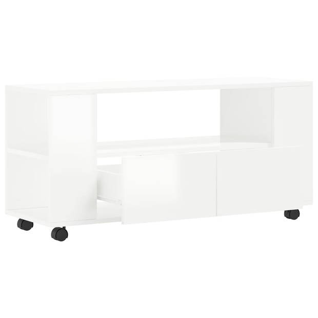 The Living Store TV-meubel - Trendy - TV-meubel - 102 x 34.5 x 43 cm - Hoogglans wit