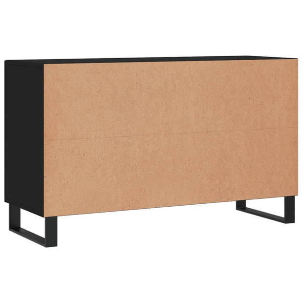 The Living Store Dressoir - Zwart - 100 x 36 x 60 cm - Duurzaam bewerkt hout en metaal