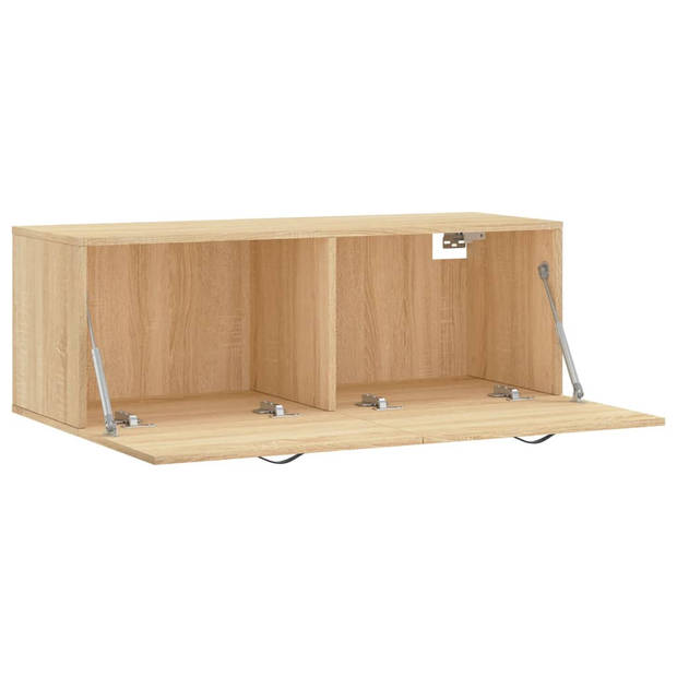 vidaXL Wandkast 100x36,5x35 cm bewerkt hout sonoma eikenkleurig