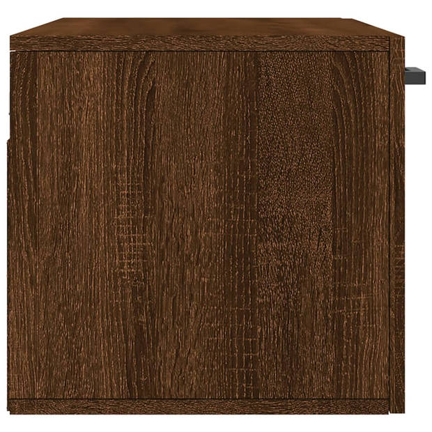 The Living Store Wandkast - bruineiken - 80 x 36.5 x 35 cm - praktisch en decoratief