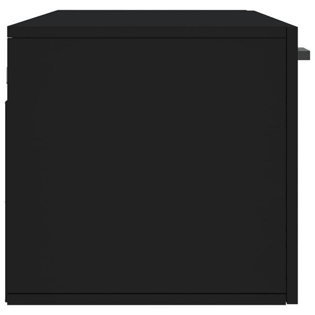 vidaXL Wandkast 100x36,5x35 cm bewerkt hout zwart