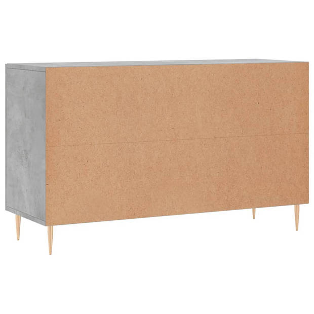 The Living Store Dressoir Betongrijs 100 x 36 x 60 cm - Duurzaam bewerkt hout en metalen poten