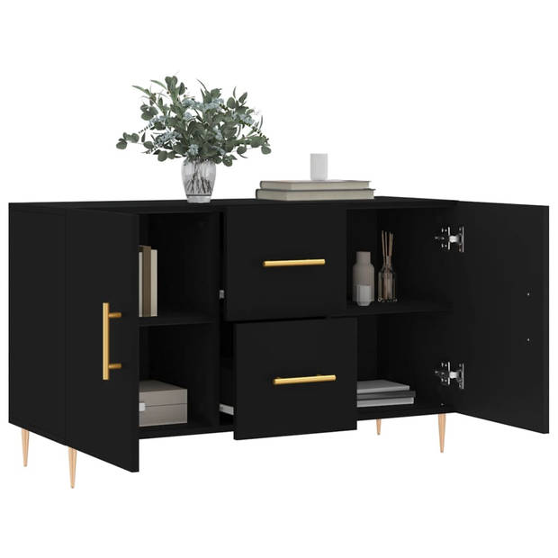 The Living Store Dressoir - Modern - Meubelen - 100 x 36 x 60 cm - Zwart