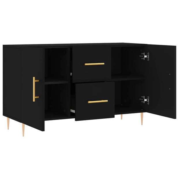 The Living Store Dressoir - Modern - Meubelen - 100 x 36 x 60 cm - Zwart