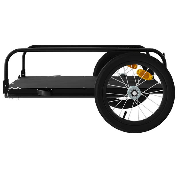 vidaXL Fietstrailer 126x63x34 cm ijzer zwart