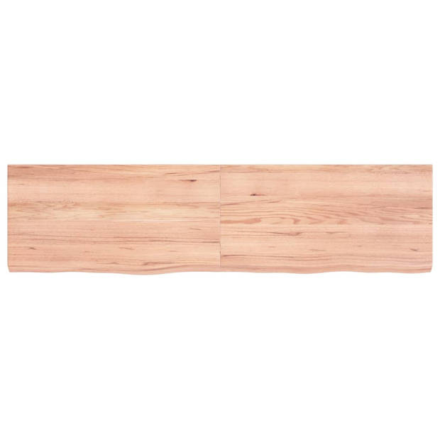 vidaXL Wandschap 120x30x(2-4)cm behandeld massief eikenhout lichtbruin