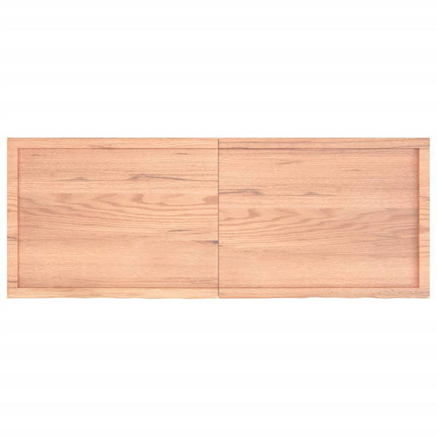 vidaXL Wandschap 160x60x(2-6)cm behandeld massief eikenhout lichtbruin