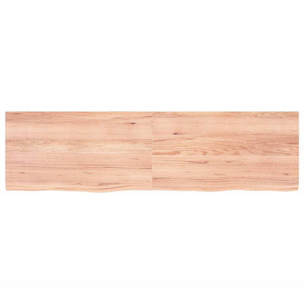 vidaXL Wandschap 180x50x(2-4)cm behandeld massief eikenhout lichtbruin