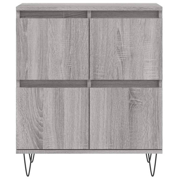 vidaXL Dressoir 60x35x70 cm bewerkt hout grijs sonoma eikenkleurig