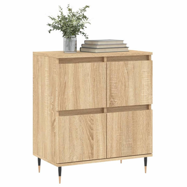 The Living Store Dressoir Basic - Opbergkast - 60x35x70 cm - Sonoma eiken