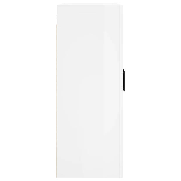 vidaXL Hangkast 69,5x34x90 cm hoogglans wit