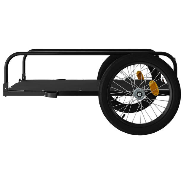 vidaXL Fietstrailer 135x70x37 cm ijzer zwart