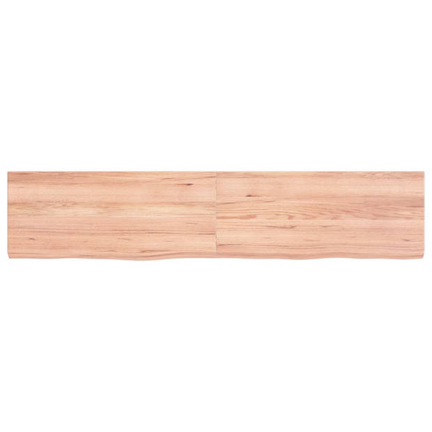 vidaXL Wandschap 140x30x(2-4)cm behandeld massief eikenhout lichtbruin