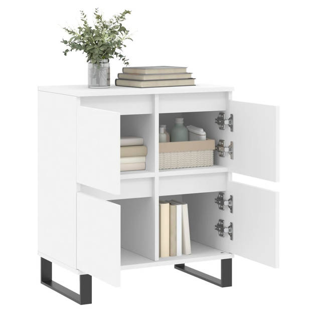 The Living Store Dressoir - Opbergkast - 60 x 35 x 70 cm - Wit