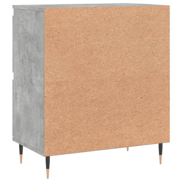 The Living Store Dressoir betongrijs - 60 x 35 x 70 cm - Duurzaam bewerkt hout en ijzer