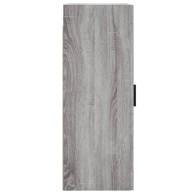 vidaXL Wandkast 34,5x34x90 cm bewerkt hout grijs sonoma eikenkleurig