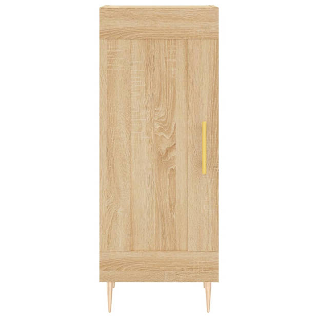 vidaXL Dressoir 34,5x34x90 cm bewerkt hout sonoma eiken