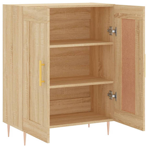 vidaXL Dressoir 69,5x34x90 cm bewerkt hout sonoma eikenkleurig