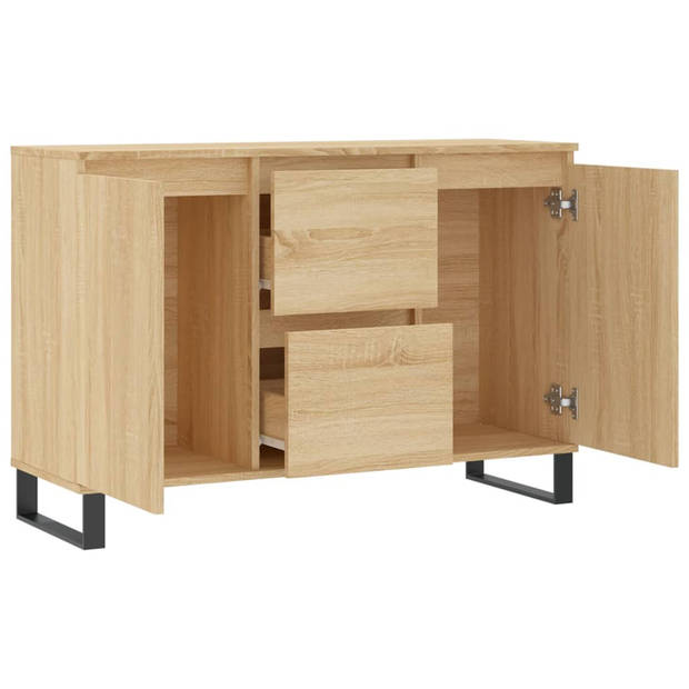 vidaXL Dressoir 104x35x70 cm bewerkt hout sonoma eikenkleurig