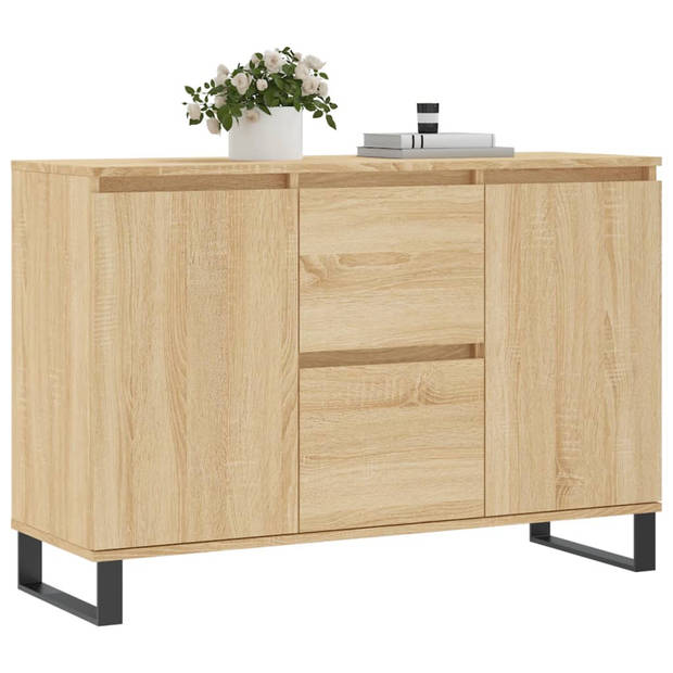 The Living Store Dressoir - Trendy - Buffetkast - 104 x 35 x 70 cm - Sonoma eiken