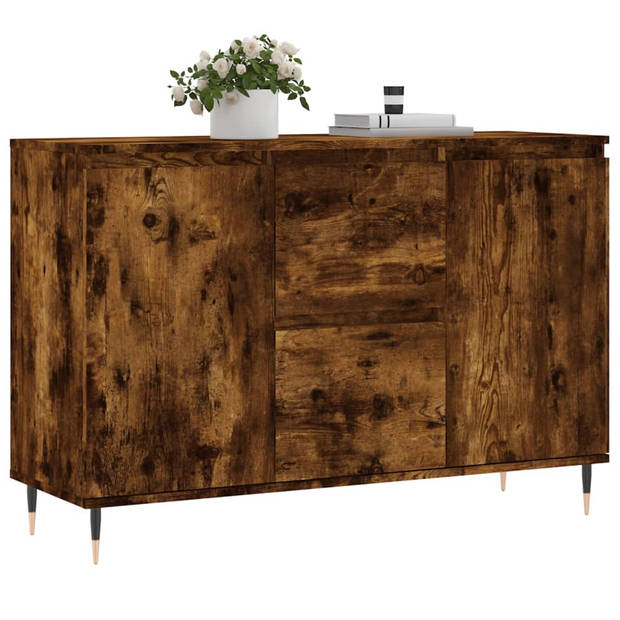 The Living Store Dressoir Meubelen - 104 x 35 x 70 cm - Gerookt Eiken