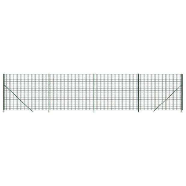 vidaXL Draadgaashek met flens 1,8x10 m groen