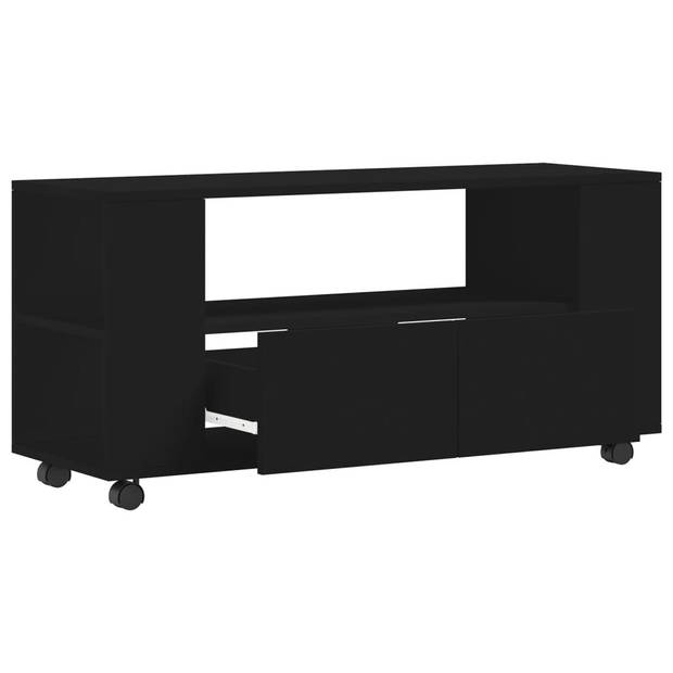 vidaXL Tv-meubel 102x34,5x43 cm bewerkt hout zwart