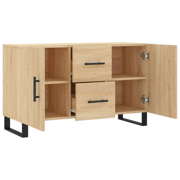 The Living Store Dressoir - Sonoma Eiken - 100 x 36 x 60 cm - Duurzaam Hout - Metaal