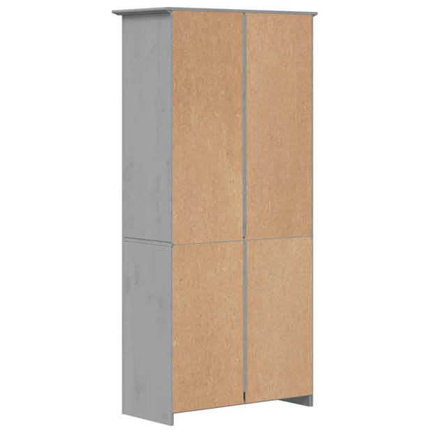 vidaXL Boekenkast 5-laags BODO 82x40x173 cm massief grenenhout grijs