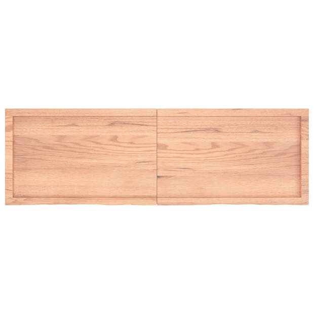 vidaXL Wandschap 160x50x(2-4)cm behandeld massief eikenhout lichtbruin