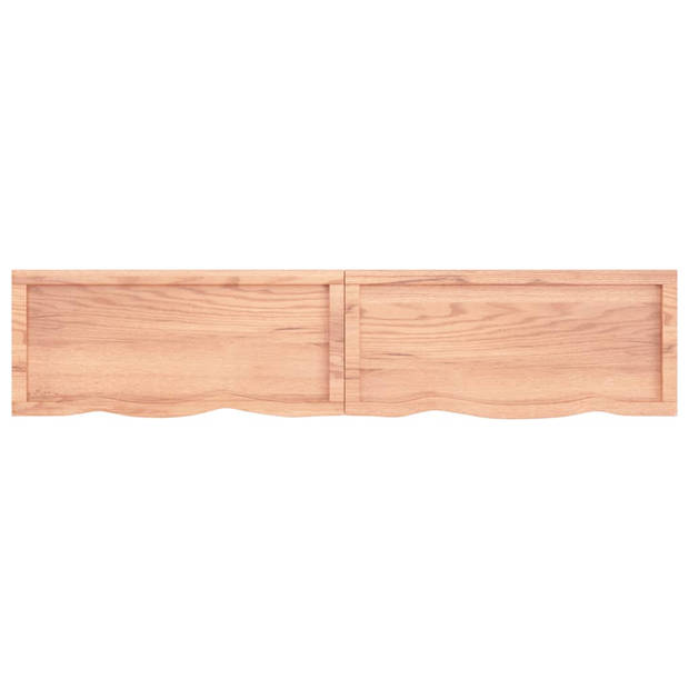 vidaXL Tafelblad 180x40x(2-6)cm behandeld massief eikenhout lichtbruin