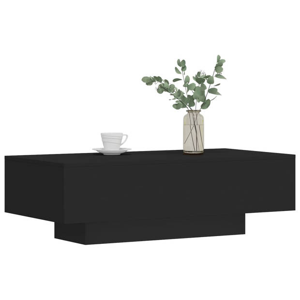 vidaXL Salontafel 100x49,5x31 cm bewerkt hout zwart