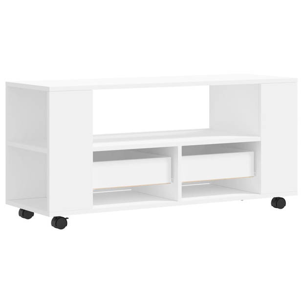 The Living Store TV-meubel - TV-kastje - 102 x 34.5 x 43 cm - wit